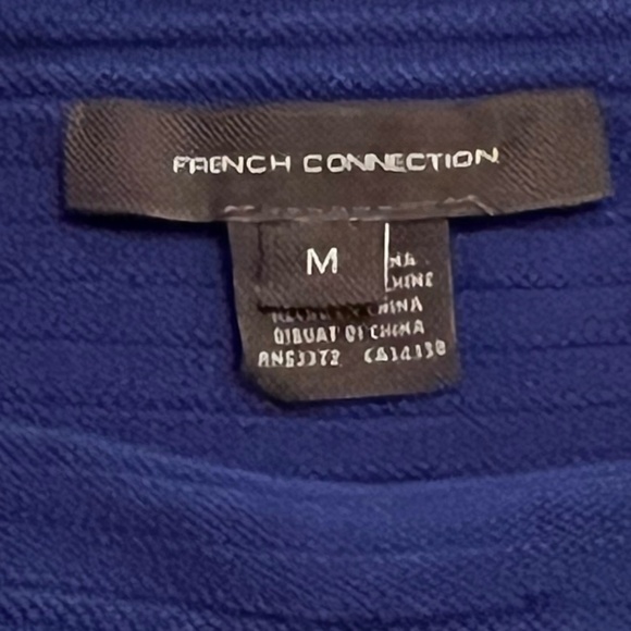 French Connection Lena Funnel Neck Pullover Sweater Royal Blue Sz M - Picture 9 of 12